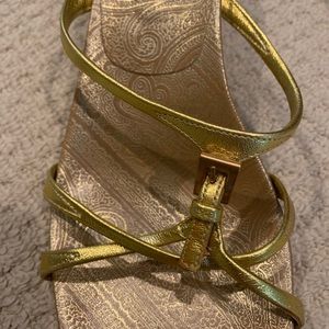 Prada Gold Heel Sandals!
